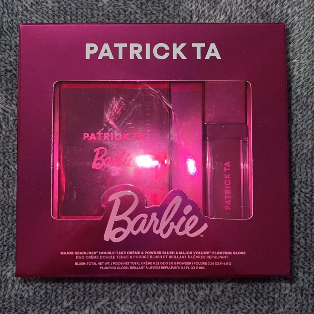 Patrick Ta x Barbie Blush Duo and Lip Plumper Set. LIMITED EDITION. Brand new - Picture 3 of 5